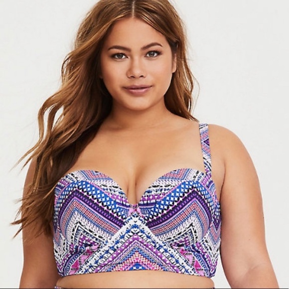 Torrid Multicolor Push-Up Multi-way Bikini Top
